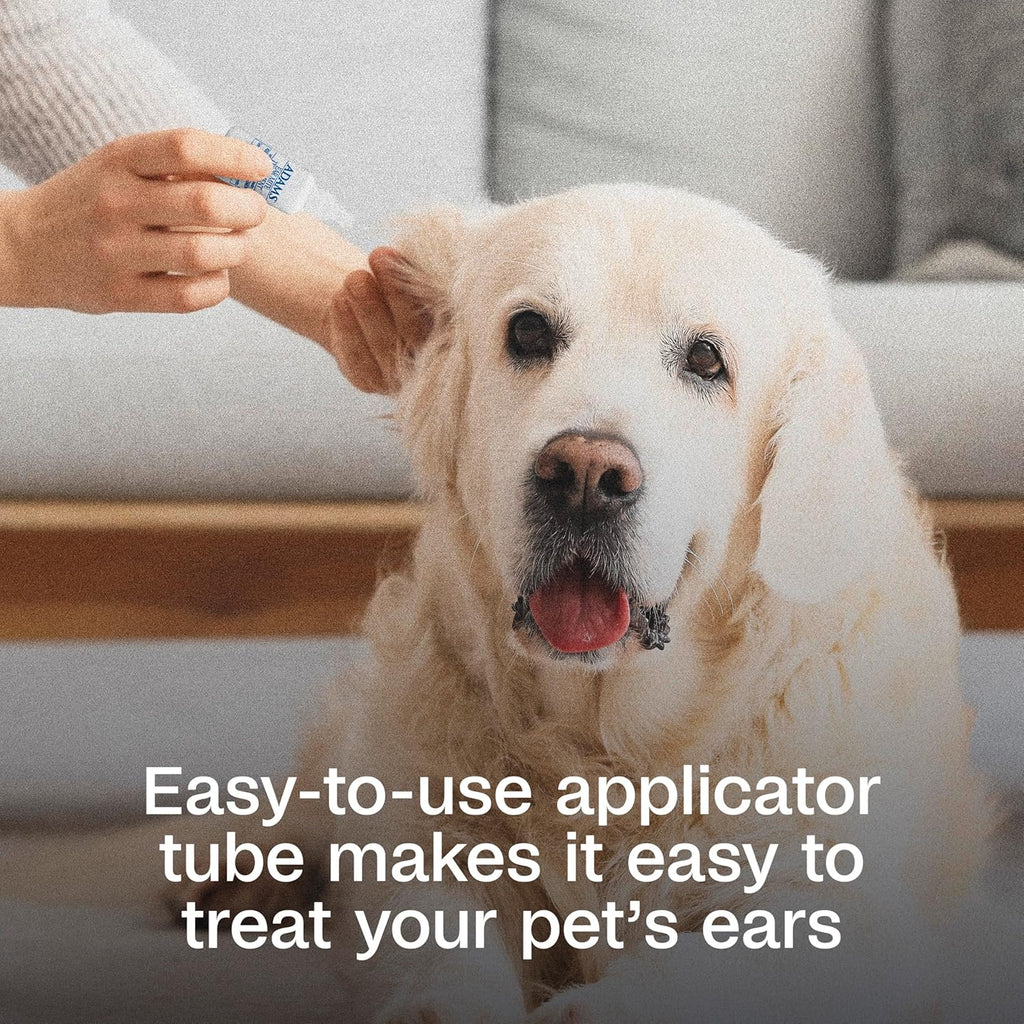Adams Flea and Tick Ear Mite Treatment Pet Care, 0.5 oz.