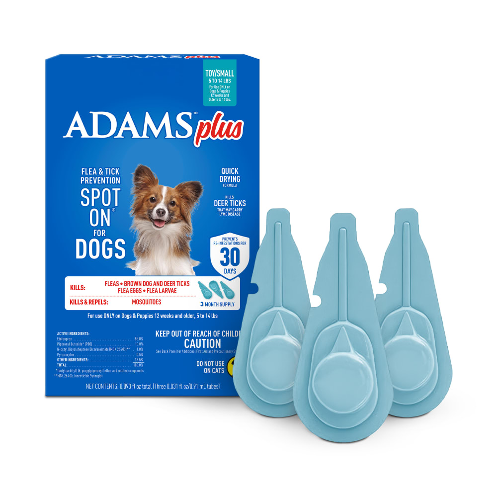 Adams Complete Indoor & Outdoor Flea Treatment System for Small Dogs 5–14 lbs