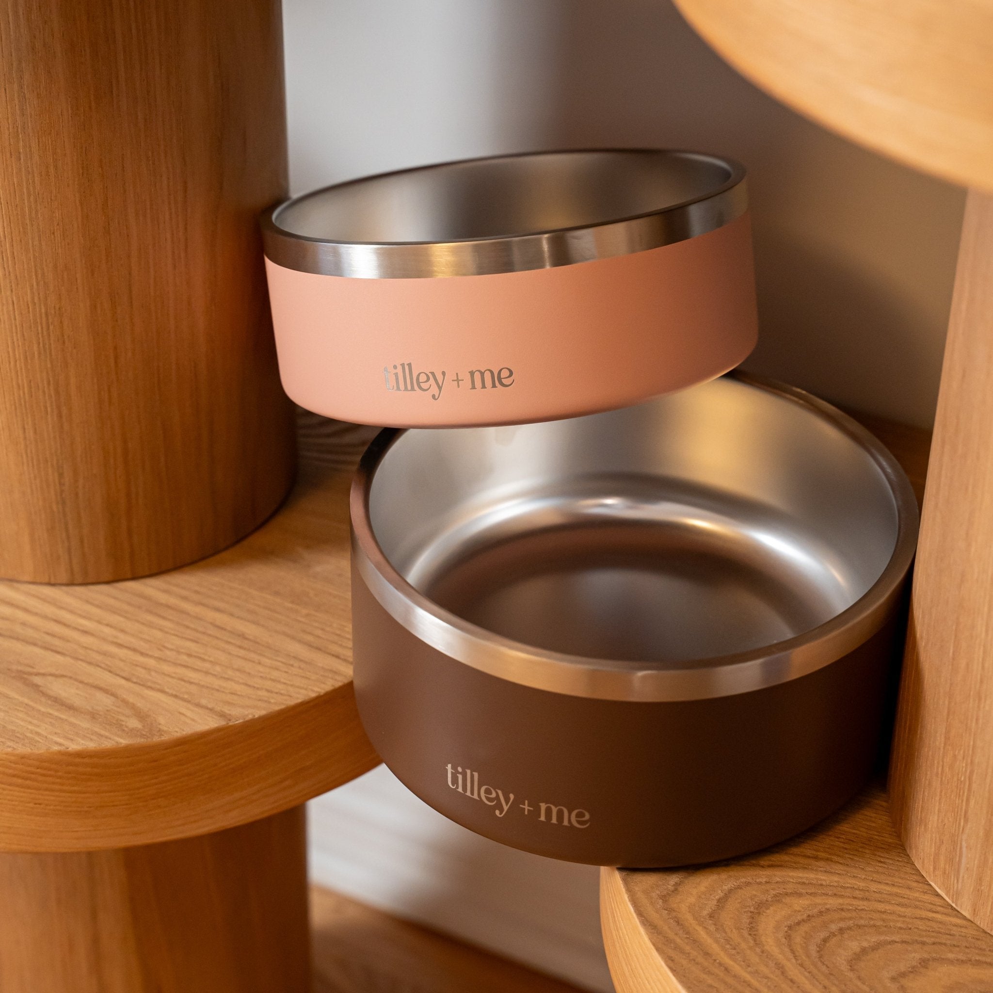 Tilley + Me Stainless Steel Pet Bowl, Dishwasher Safe | 32oz and 64oz