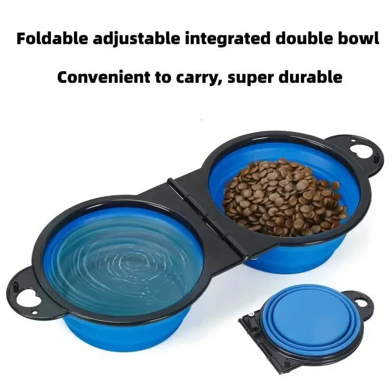 2-in-1 Collapsible Double Bowl