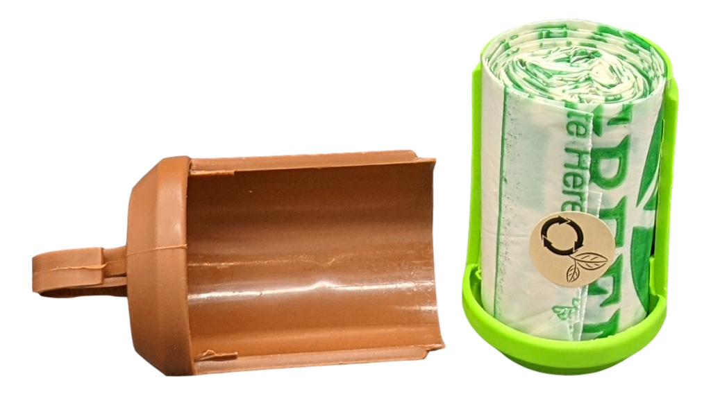 beyondGREEN Dog waste Bag Leash Dispenser – Clip-On Holder Fits Standard Rolls