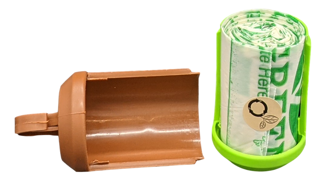 beyondGREEN Dog waste Bag Leash Dispenser – Clip-On Holder Fits Standard Rolls
