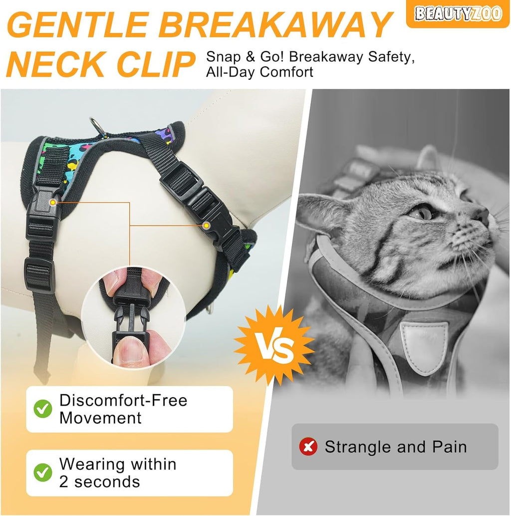 Escape Proof Cat Harness and Leash Reflective Vest