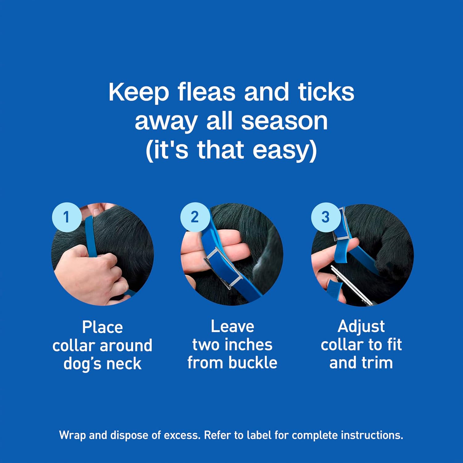 Adams Plus Flea Tick Collar for large Dogs & Puppies