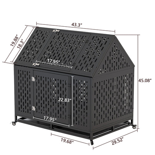 45-inch Dog Crate for Large Breeds