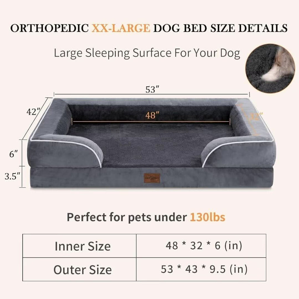 Extra Large Waterproof Orthopedic Bed