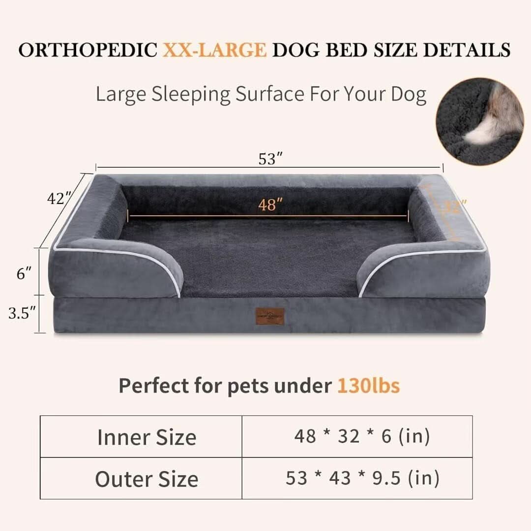 Extra Large Waterproof Orthopedic Bed