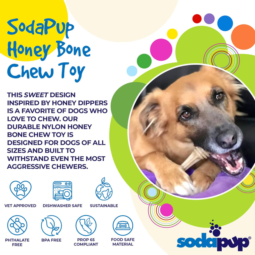 Honey Bone Nylon Dog Toy for Aggressive Chewers | American made