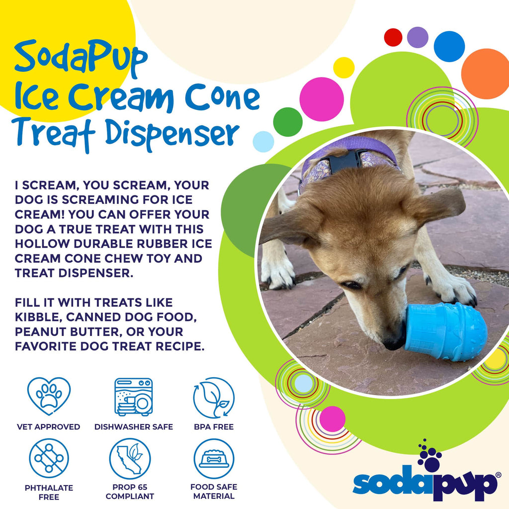 Ice Cream Cone Rubber Chew for Power Chewers | American made