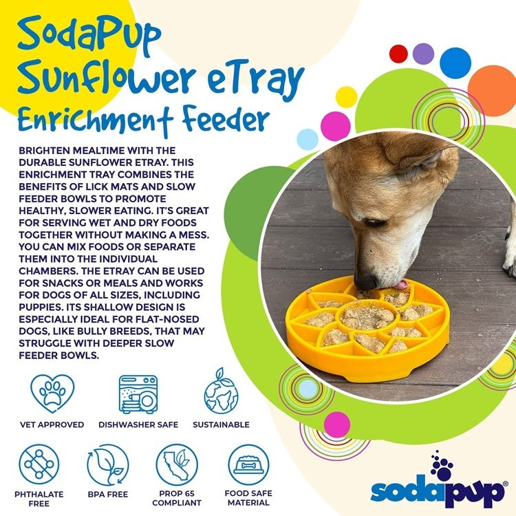 Sunflower eTray Slow Feeder Bowl | USA Made