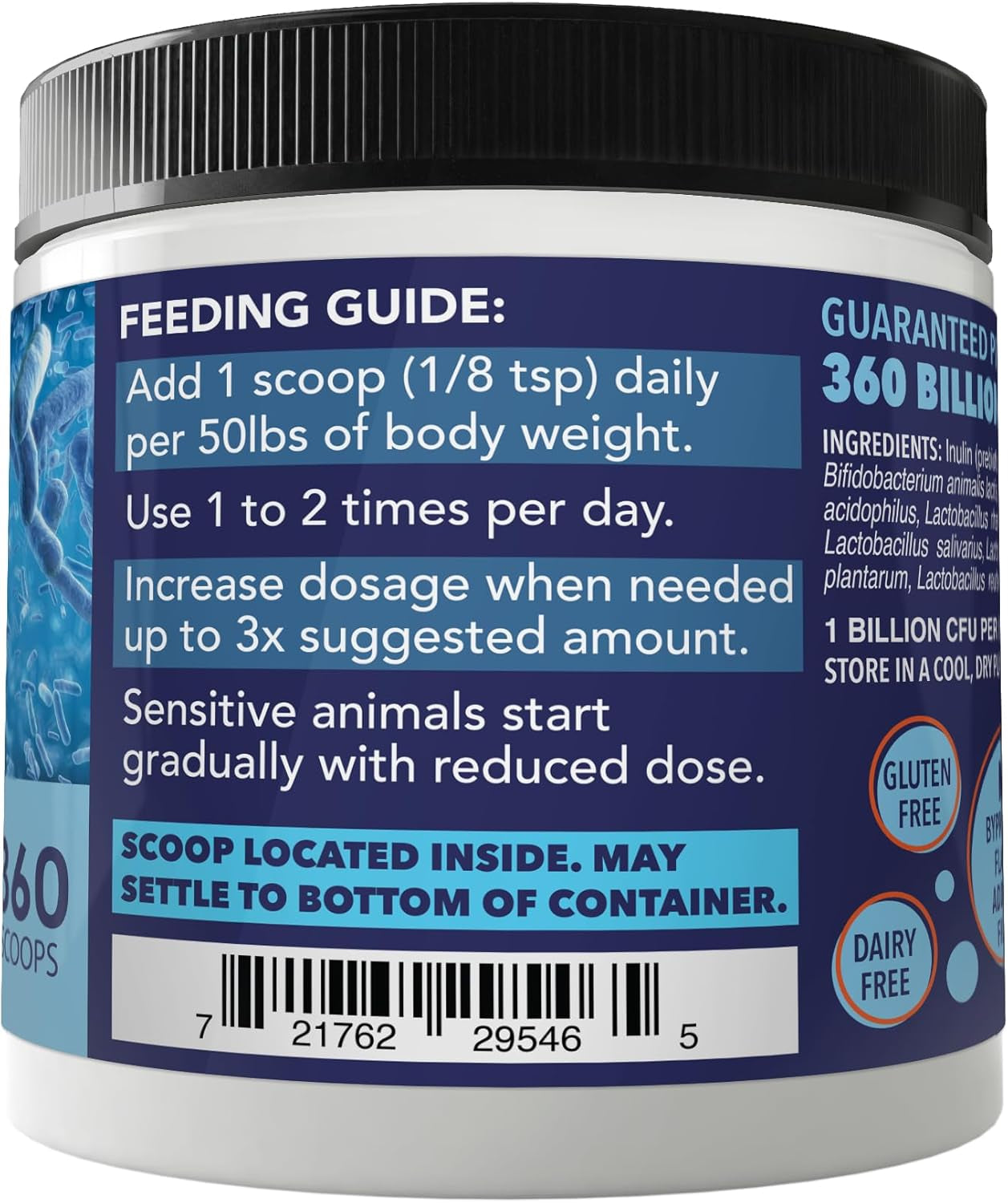 Dog Probiotics Powder | Digestive Enzyme & Immune Support, 360 Scoops – Wags & Whiskers