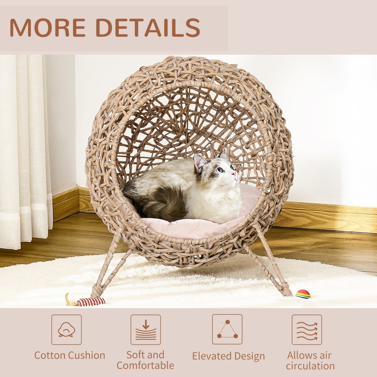 20.5' Weaved Banana Leaf Cat Bed