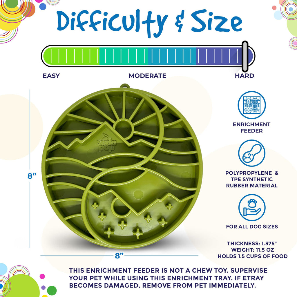 Sun and Moon eTray Slow Feeder Bowl | USA Made