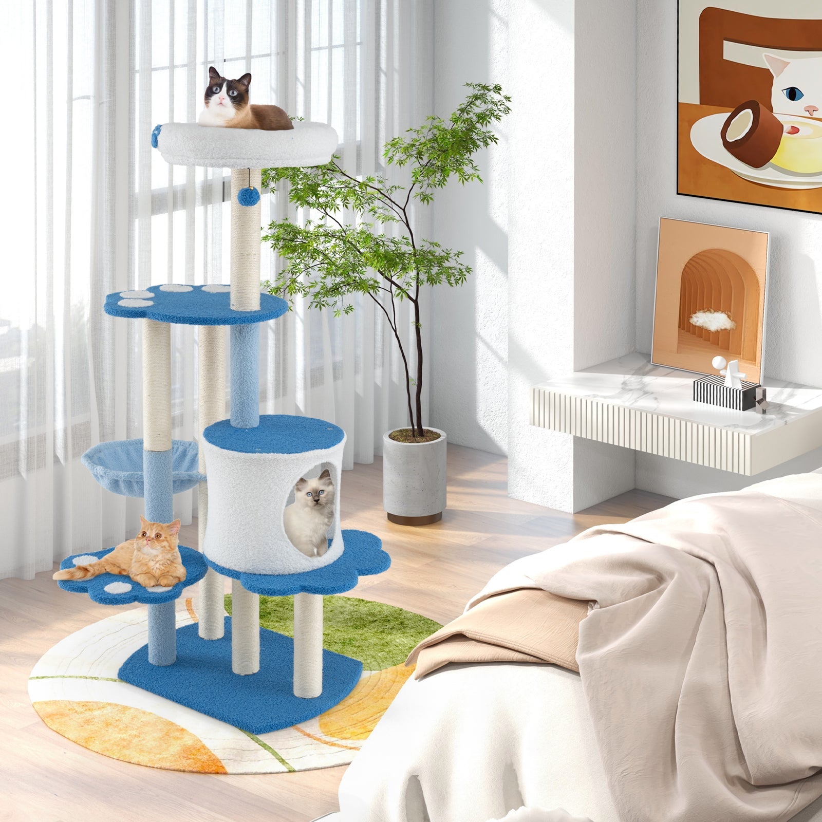 54 Inches Modern Cat Tower