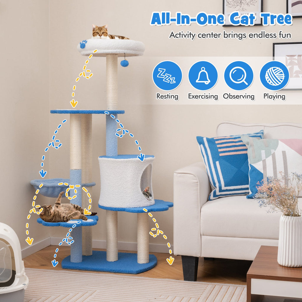 54 Inches Modern Cat Tower