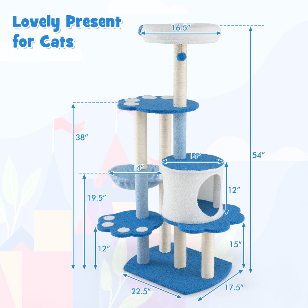54 Inches Modern Cat Tower