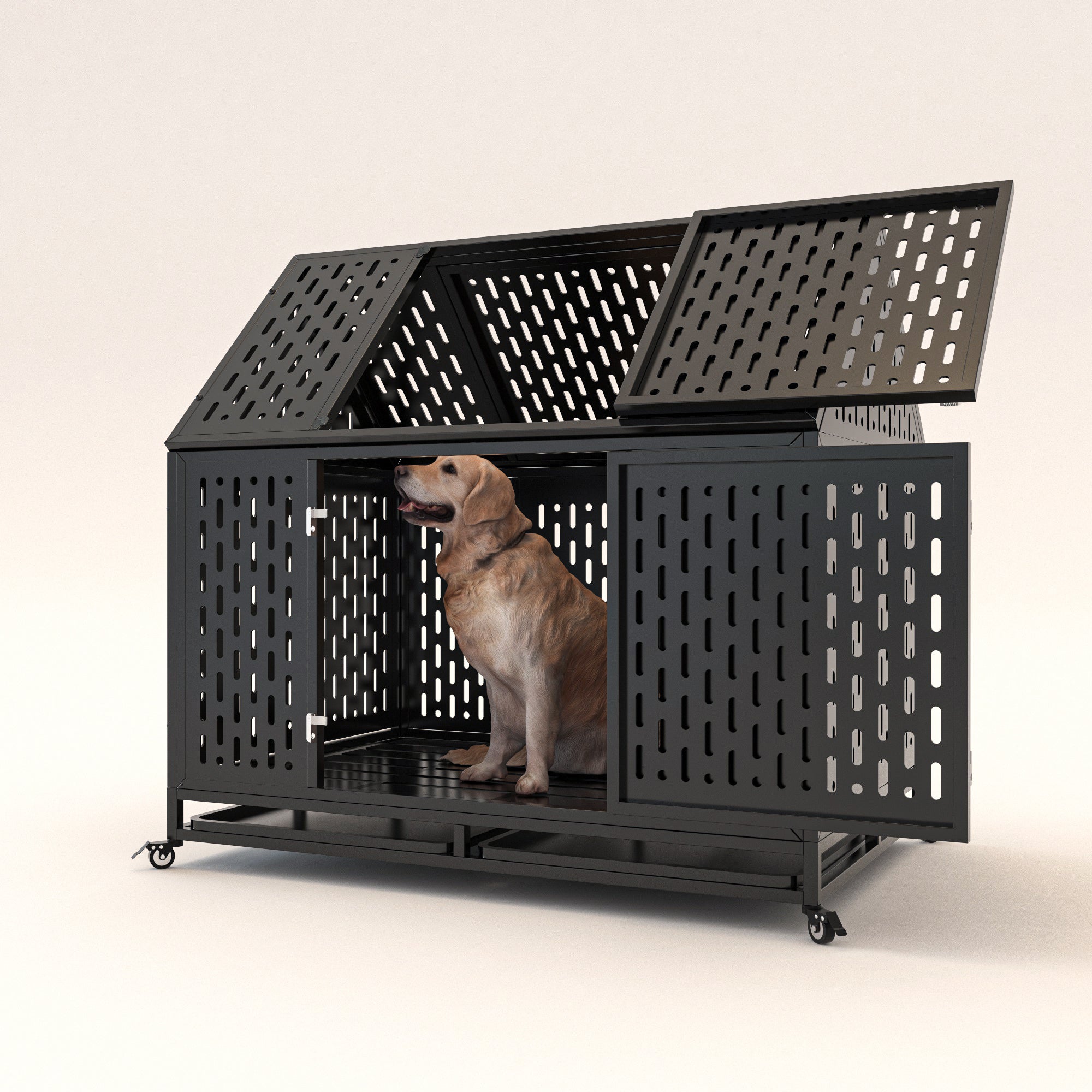 45-inch Dog Crate for Large Breeds