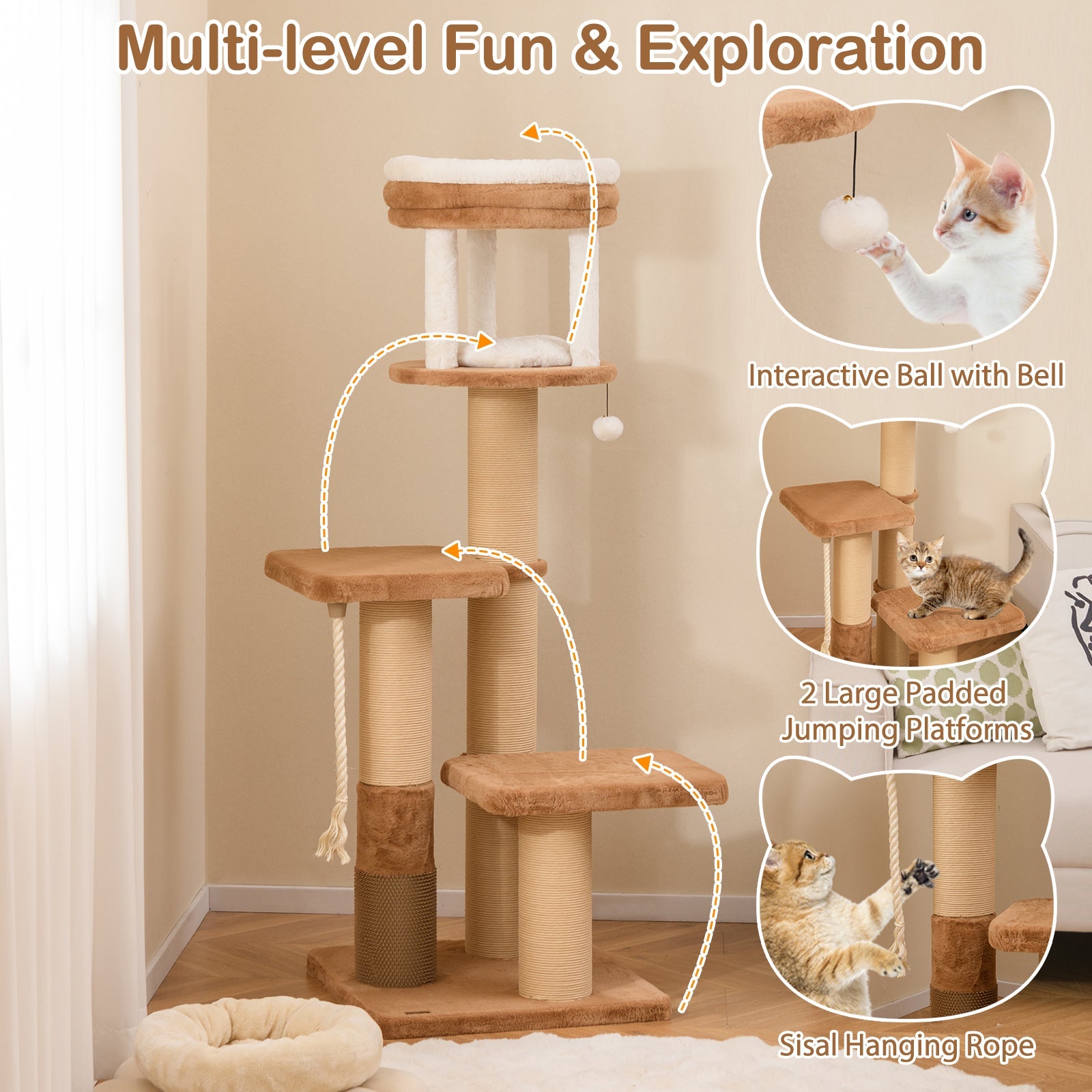 65 Inches Cat Tower