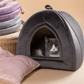 Kasentex Cat Tent Bed | Enclosed Cat Cave with Removable Washable Cushion