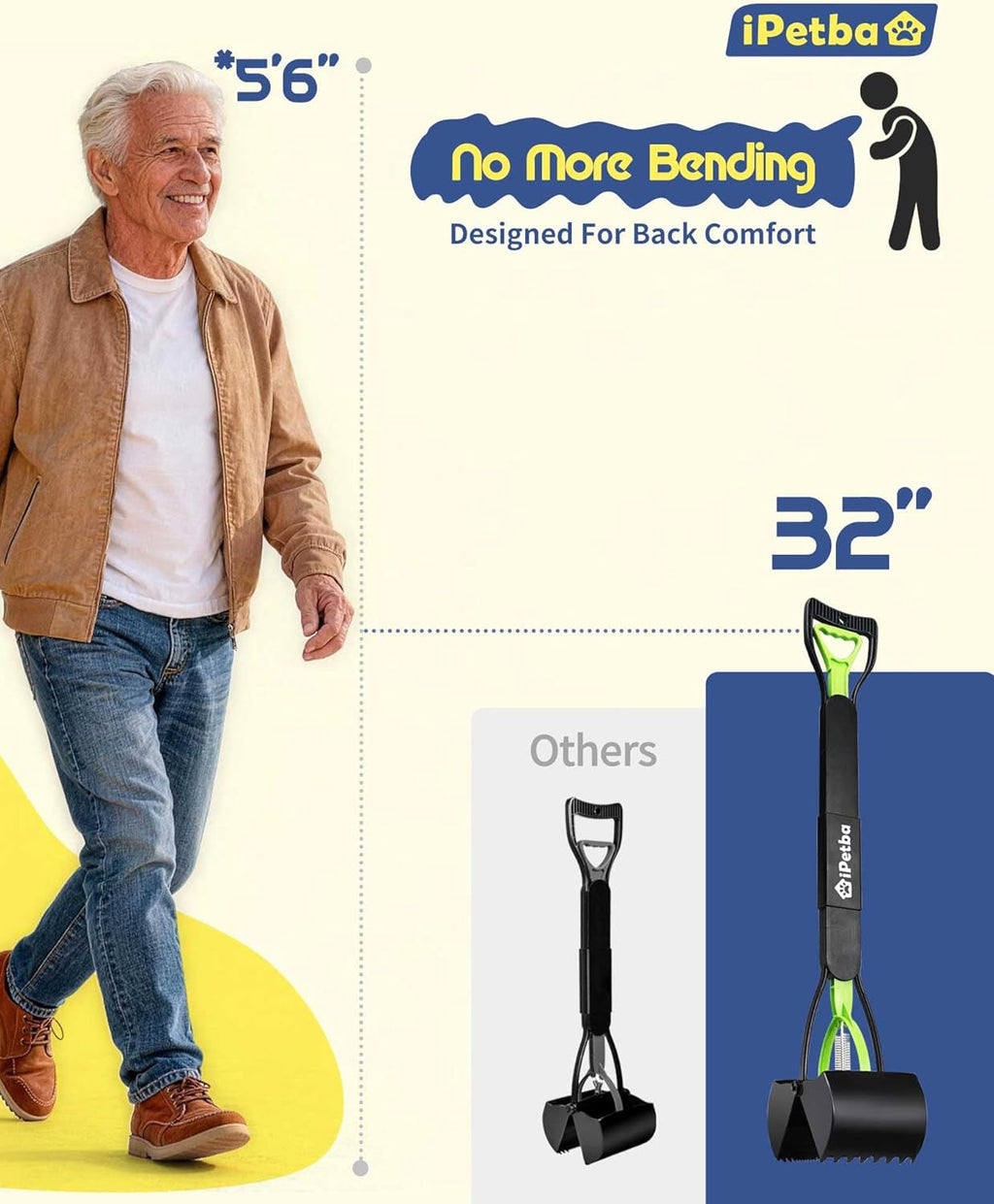 32 Inch Long Handle Waste Scooper
