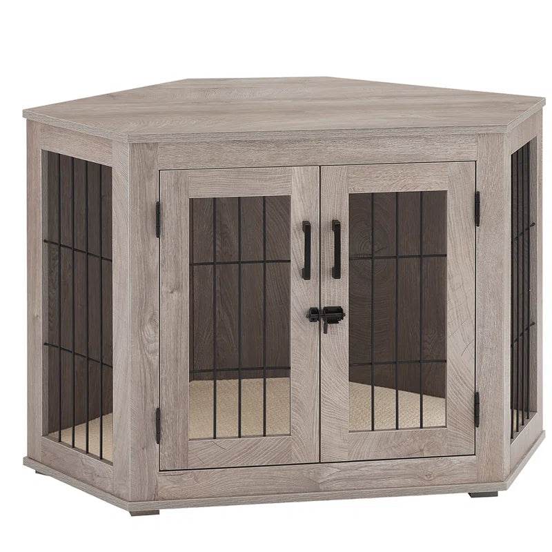 Furniture Dog Crate with Cushion | Corner Dog Crate – Dereham Collection