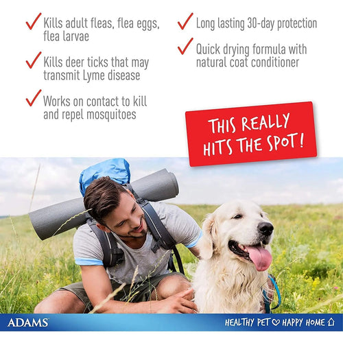 Adams Plus Flea & Tick Spot On for Small Dogs 5–14 lbs | Monthly Flea Treatment