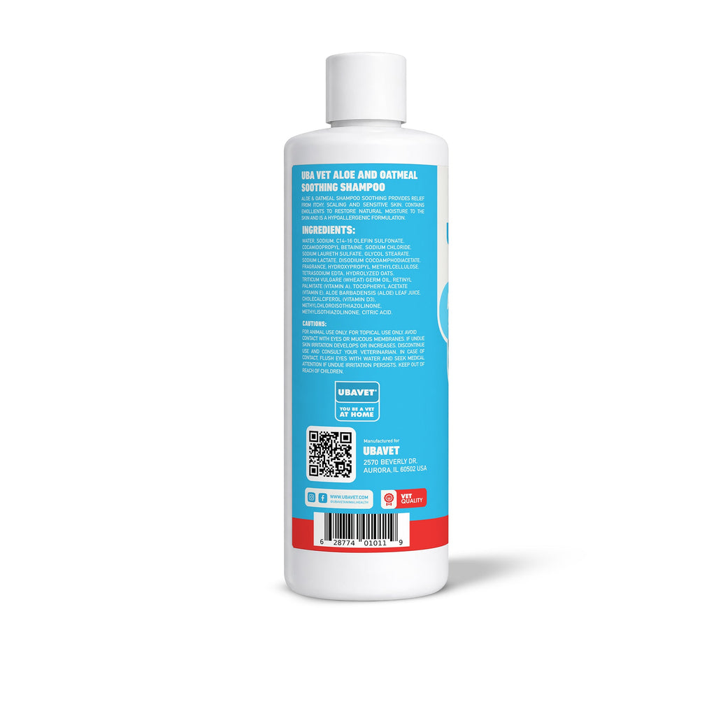 UBAVET Aloe & Oatmeal Conditioner | Soothing Formula for Sensitive Skin, 16.9oz