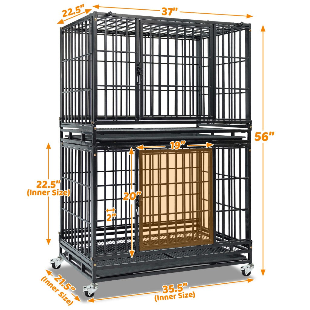 37" Stackable Heavy Duty Kennel