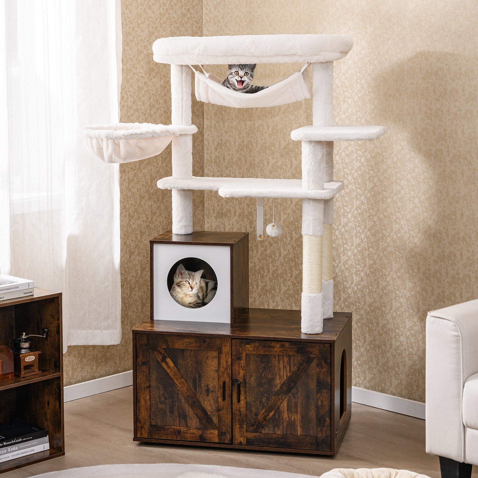 Cat Tree with Litter Box