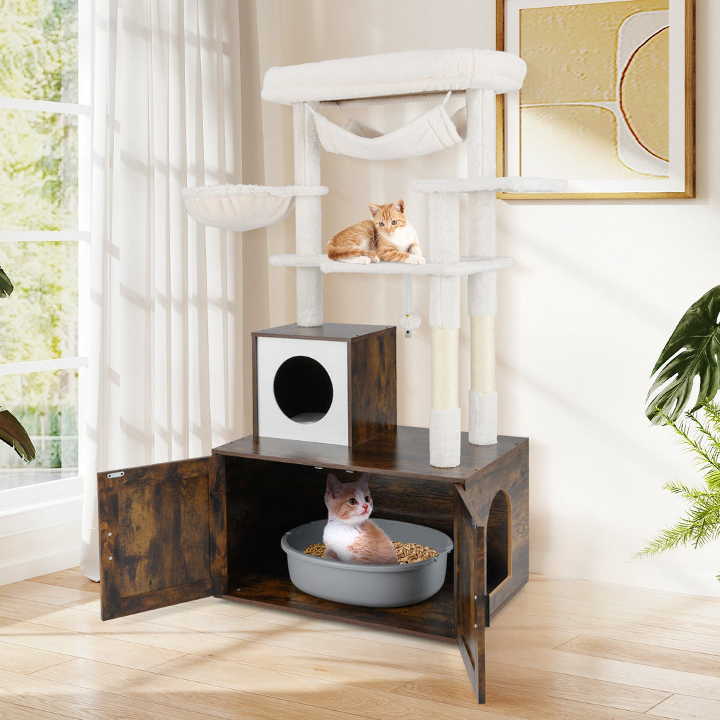 Cat Tree with Litter Box