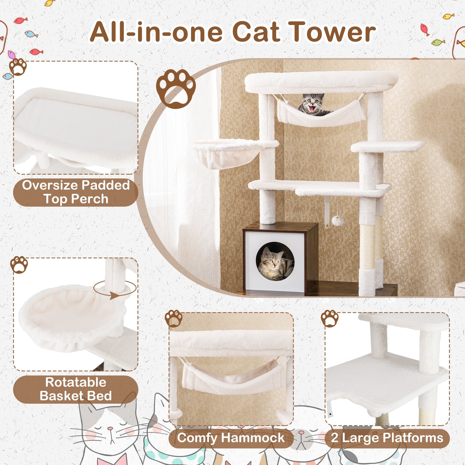 Cat Tree with Litter Box