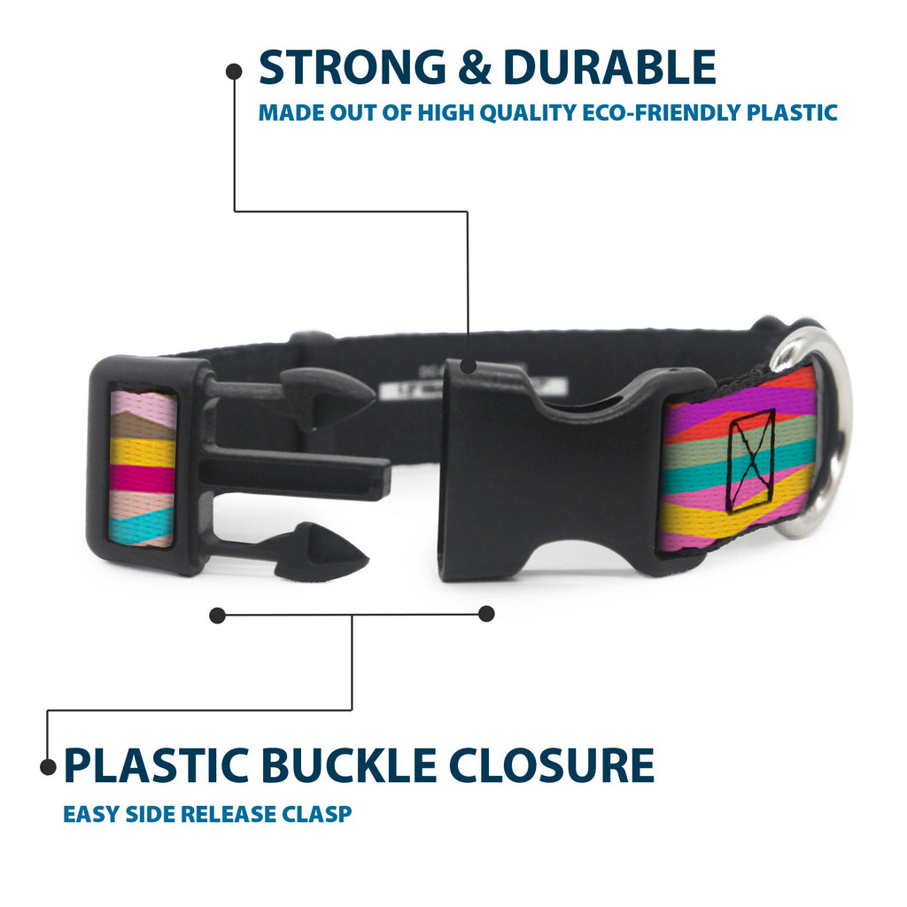 Plastic Clip Collar - Geometric Multi Color