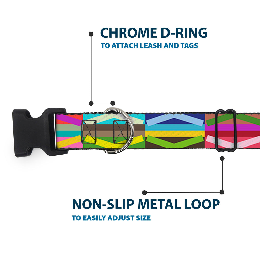 Plastic Clip Collar - Geometric Multi Color