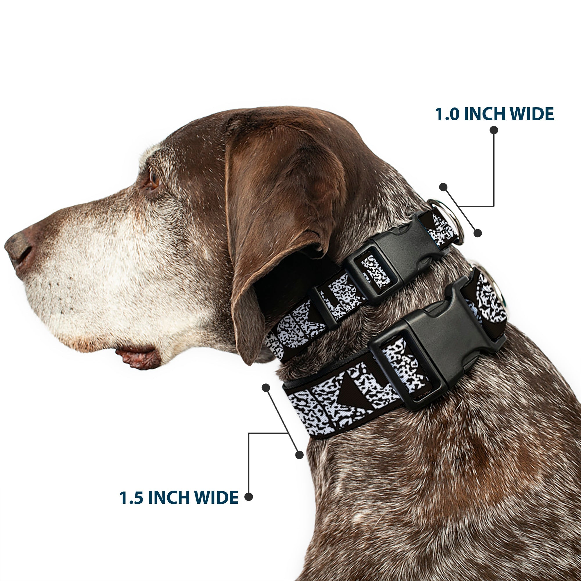 Plastic Clip Collar - BUCKLE-DOWN Shapes Black/Camo White/Black