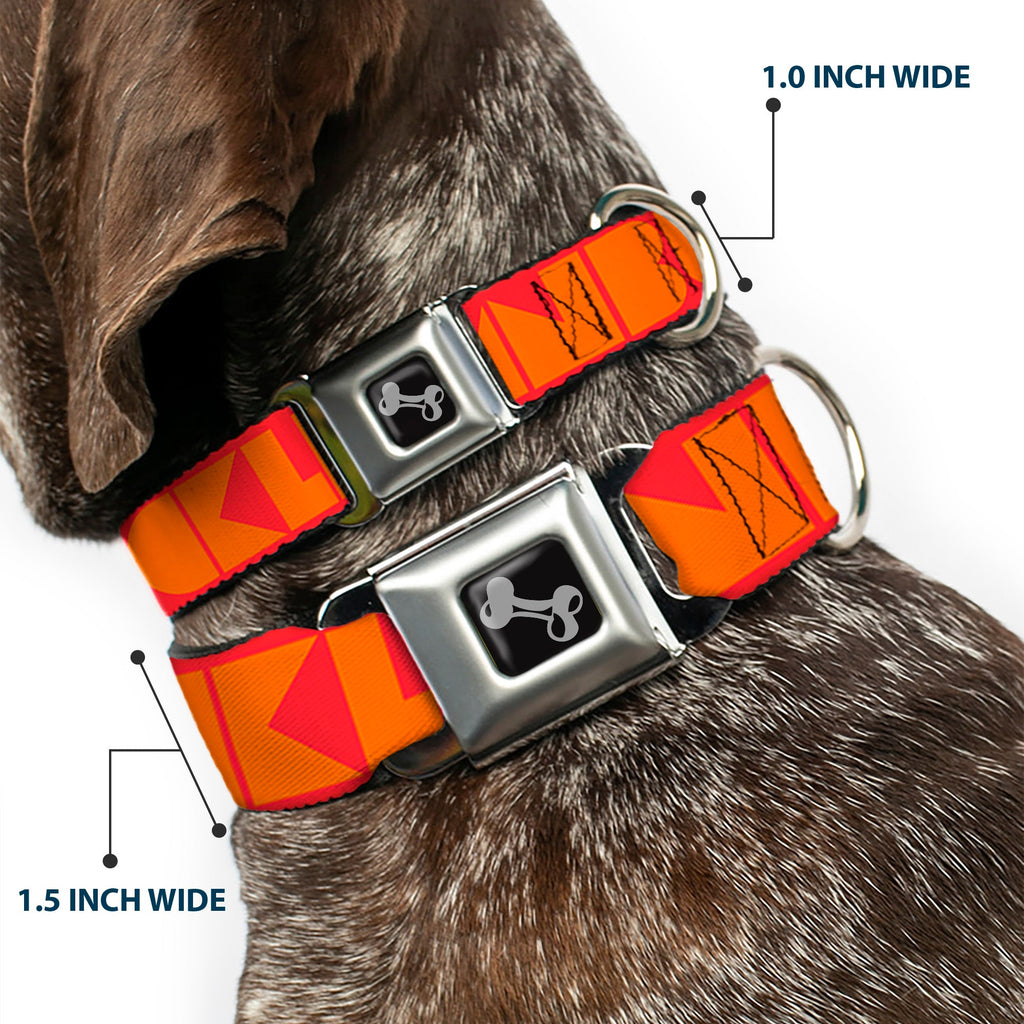 Dog Bone Buckle Collar - BUCKLE-DOWN Shapes Red/Orange