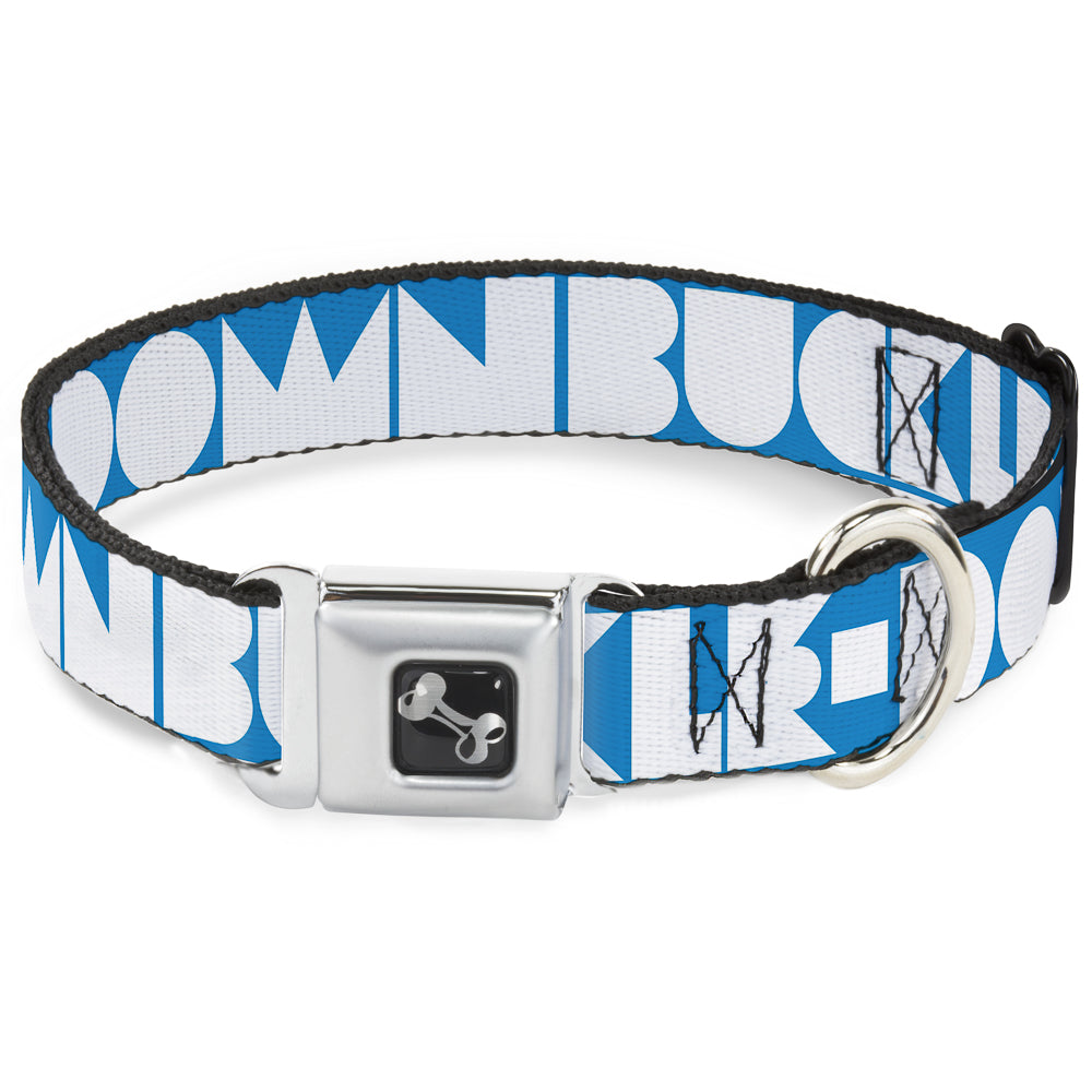 Dog Bone Buckle Collar - BUCKLE-DOWN Shapes Turquoise/White