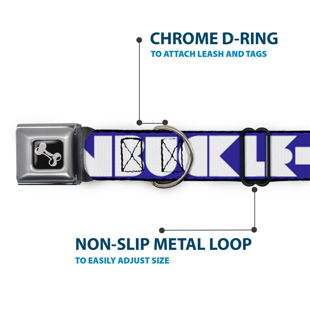 Dog Bone Buckle Collar - BUCKLE-DOWN Shapes Blue/White
