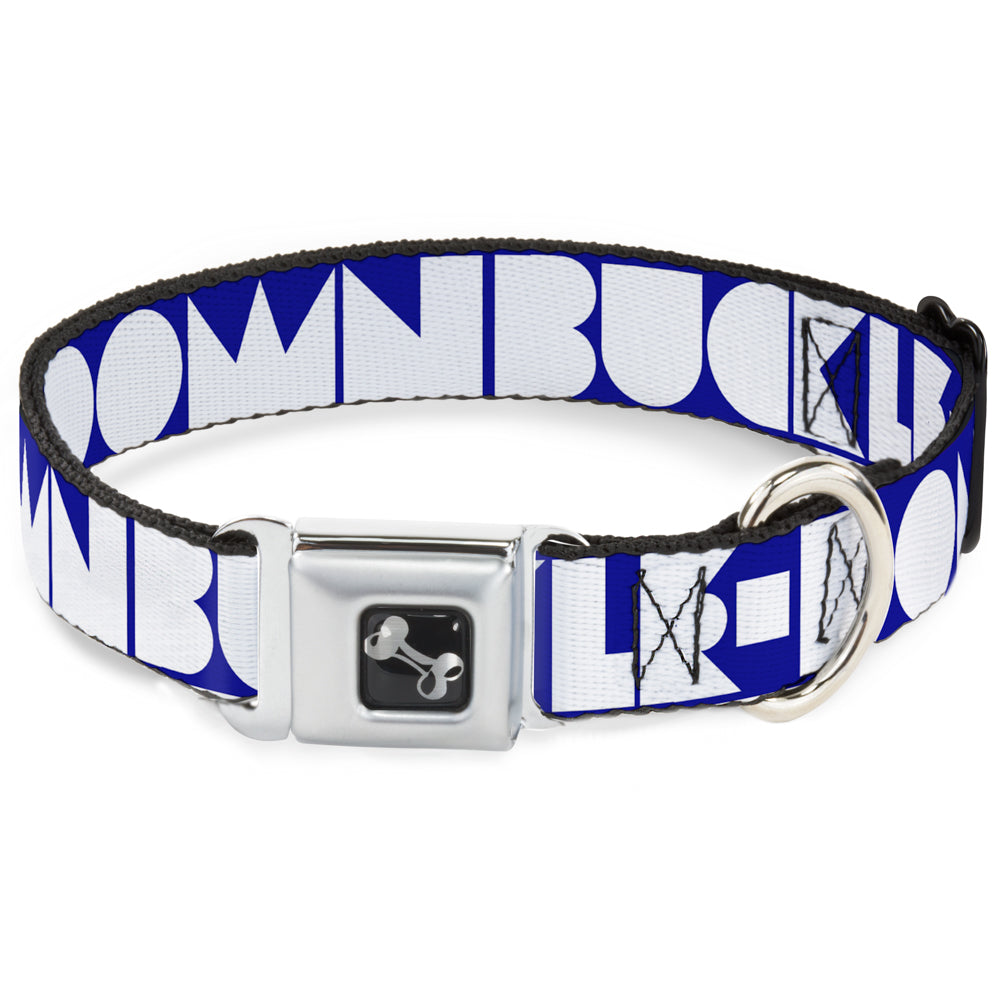 Dog Bone Buckle Collar - BUCKLE-DOWN Shapes Blue/White