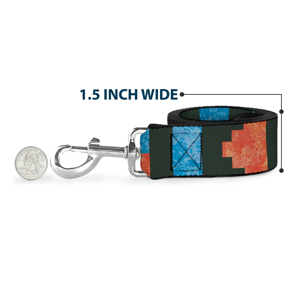 Leash - Geometric8 Charcoal/Orange/Gold/Blue