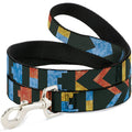 Leash - Geometric8 Charcoal/Orange/Gold/Blue