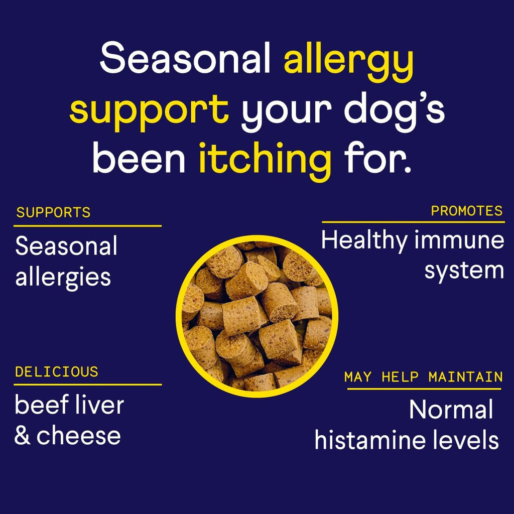 Dog Allergy & Itch Relief Chews | Skin, Immune & Gut Support, 90 Ct – Wags & Whiskers