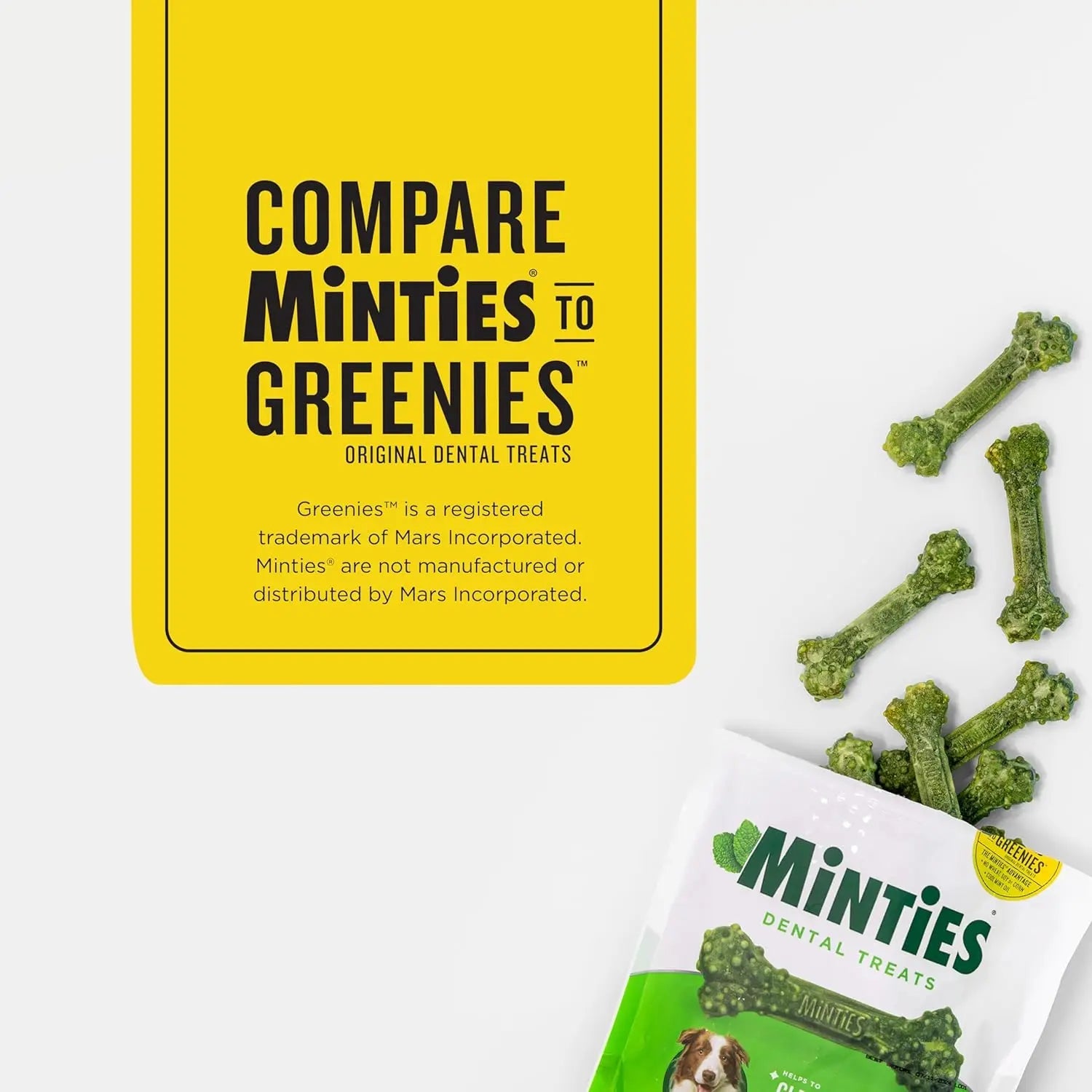 Minties Dental Dog Treats | Vet-Recommended Mint Bones for Fresh Breath – Wags & Whiskers