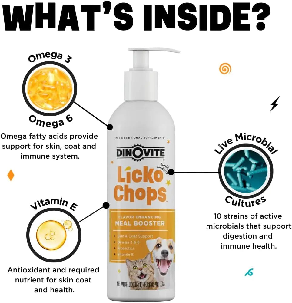 Dog & Cat Omega 3-6 Supplement | Probiotics & Vitamin E for Skin & Coat, 16oz Pump – Wags & Whiskers