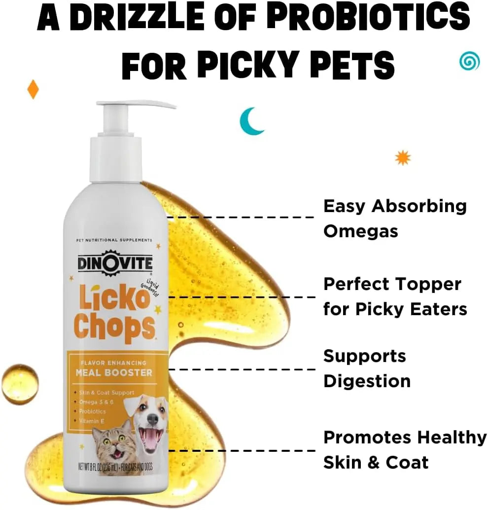 Dog & Cat Omega 3-6 Supplement | Probiotics & Vitamin E for Skin & Coat, 16oz Pump – Wags & Whiskers