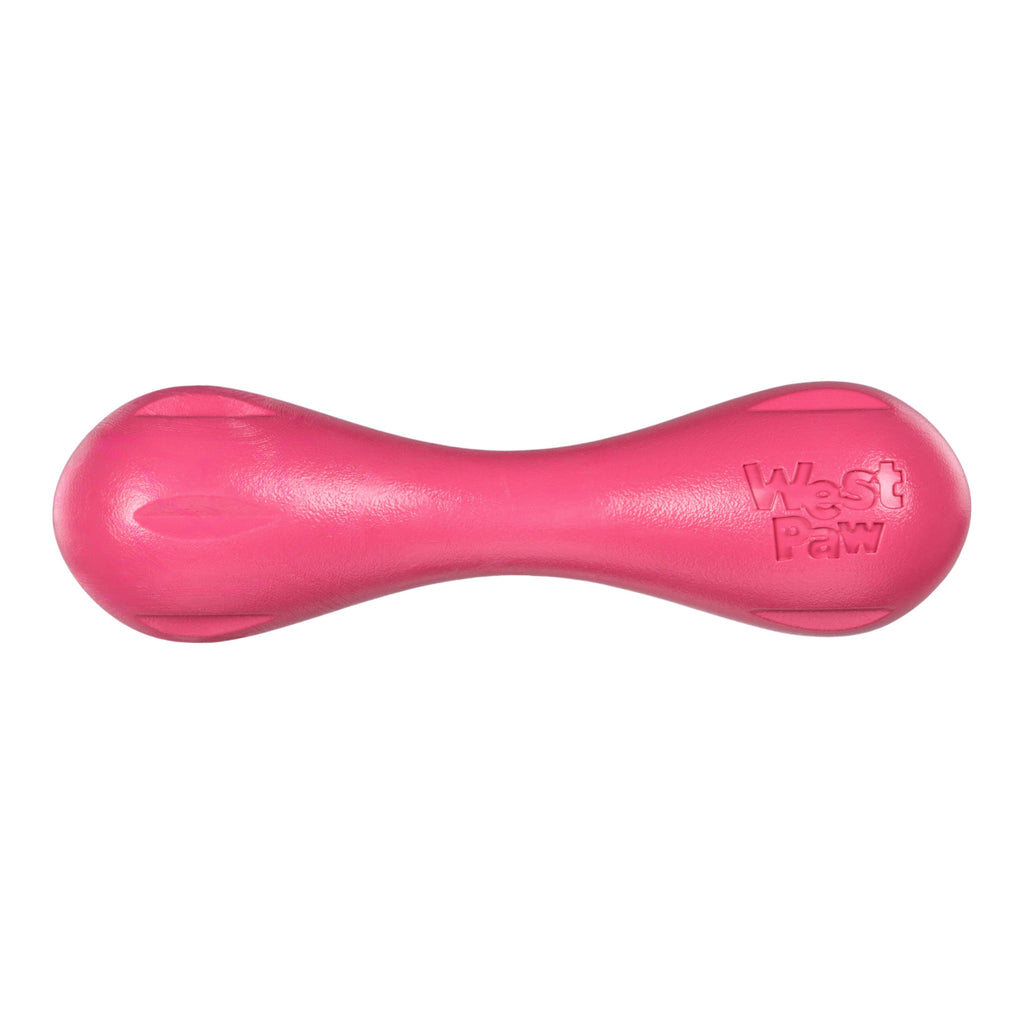 Hurley Dog Bone Chew Toy | Nearly Indestructible Fetch Bone – West Paw (Geranium)