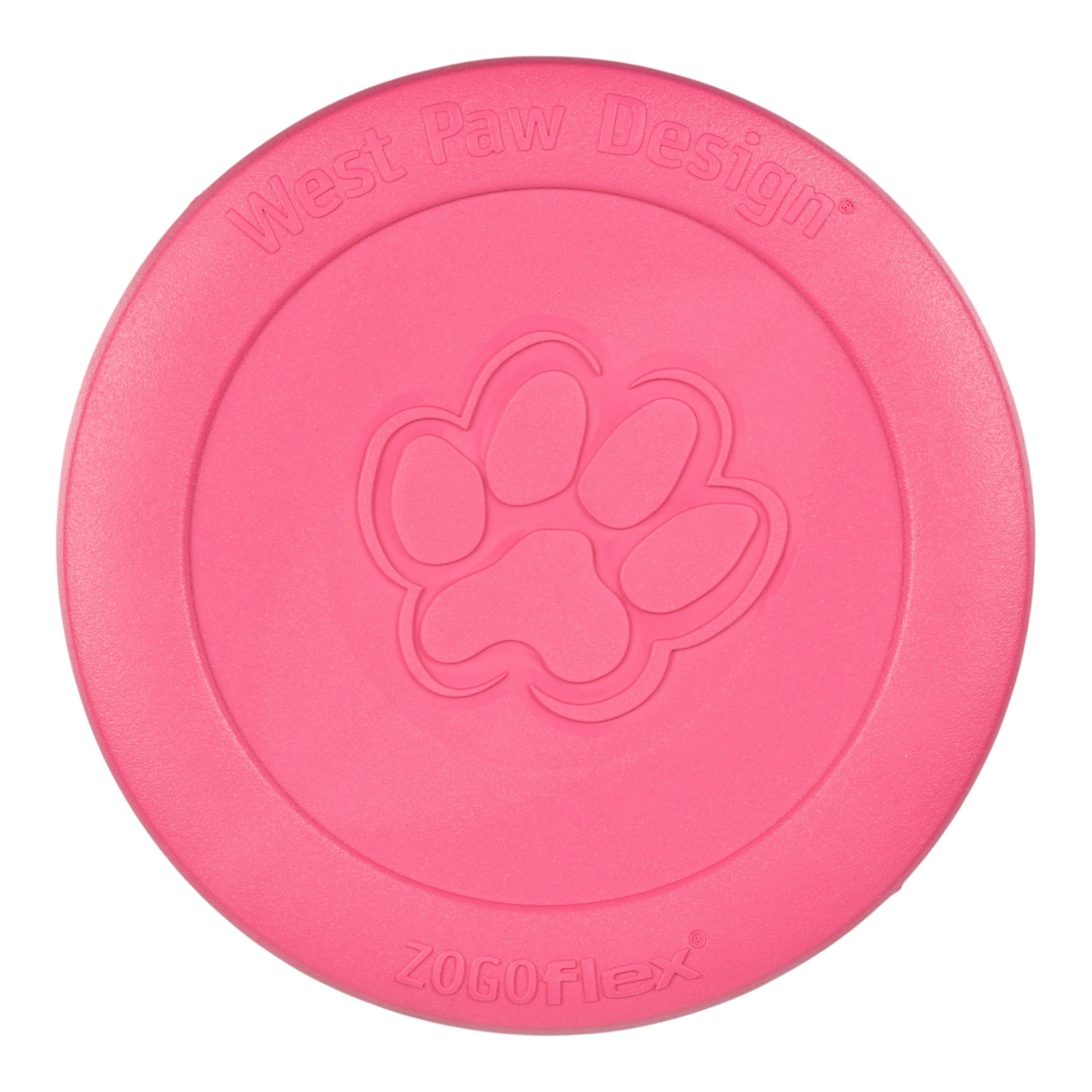 Zisc Flying Disc Dog Toy | Soft, Floatable Frisbee for Fetch – West Paw (Geranium)