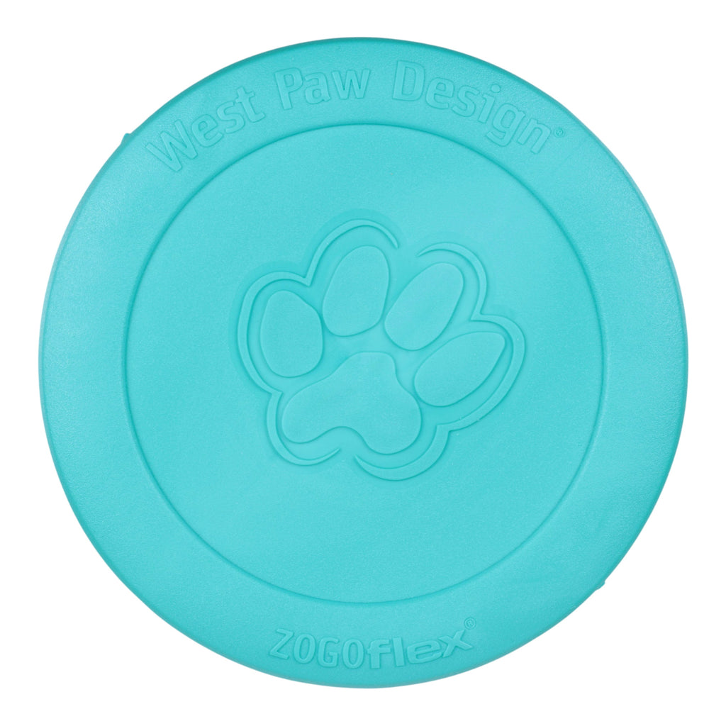 Zisc Flying Disc Dog Toy | Soft, Floatable Frisbee for Fetch – West Paw (Teal)