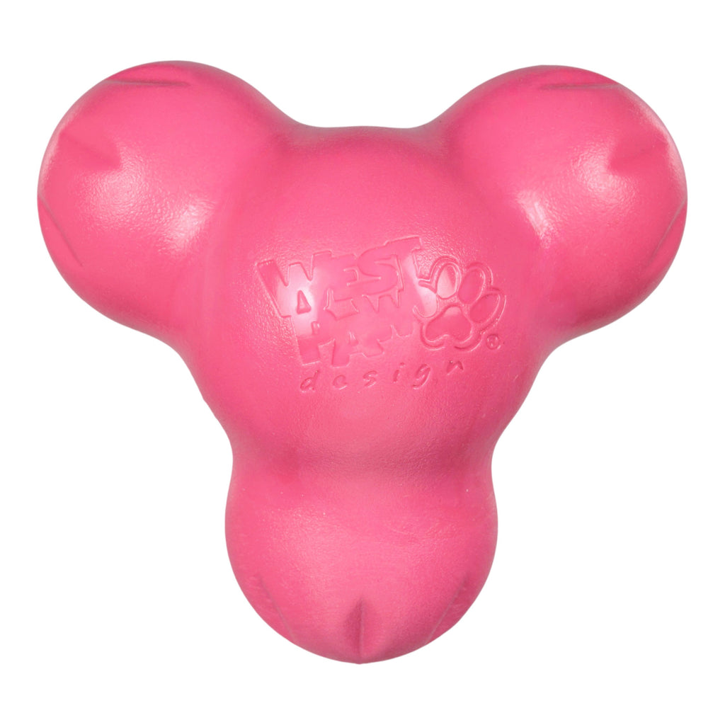 Tux Treat-Dispensing Dog Toy | Tough Chew with Hidden Treat Pocket – West Paw (Geranium)