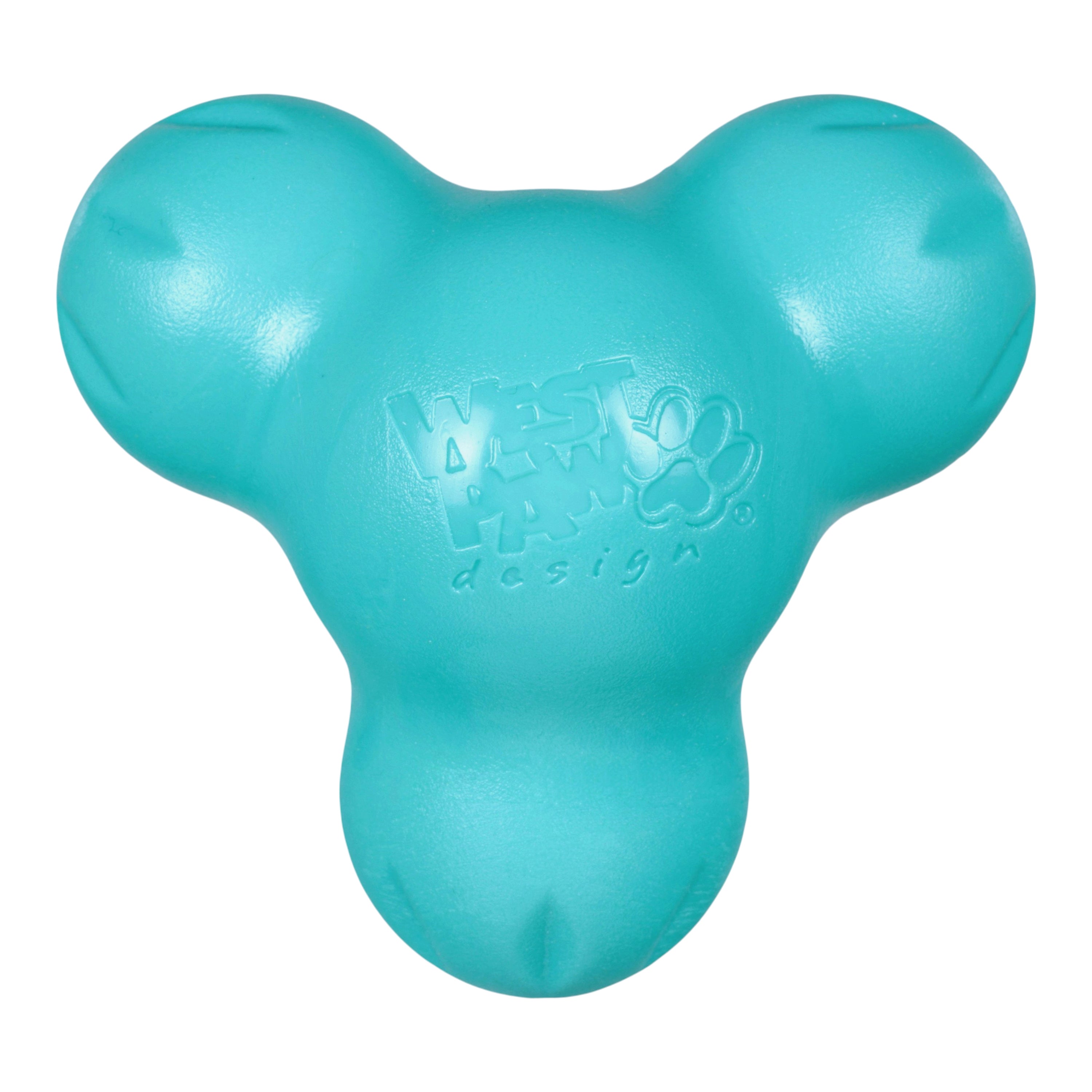 Tux Treat-Dispensing Dog Toy | Tough Chew with Hidden Treat Pocket – West Paw (Teal)