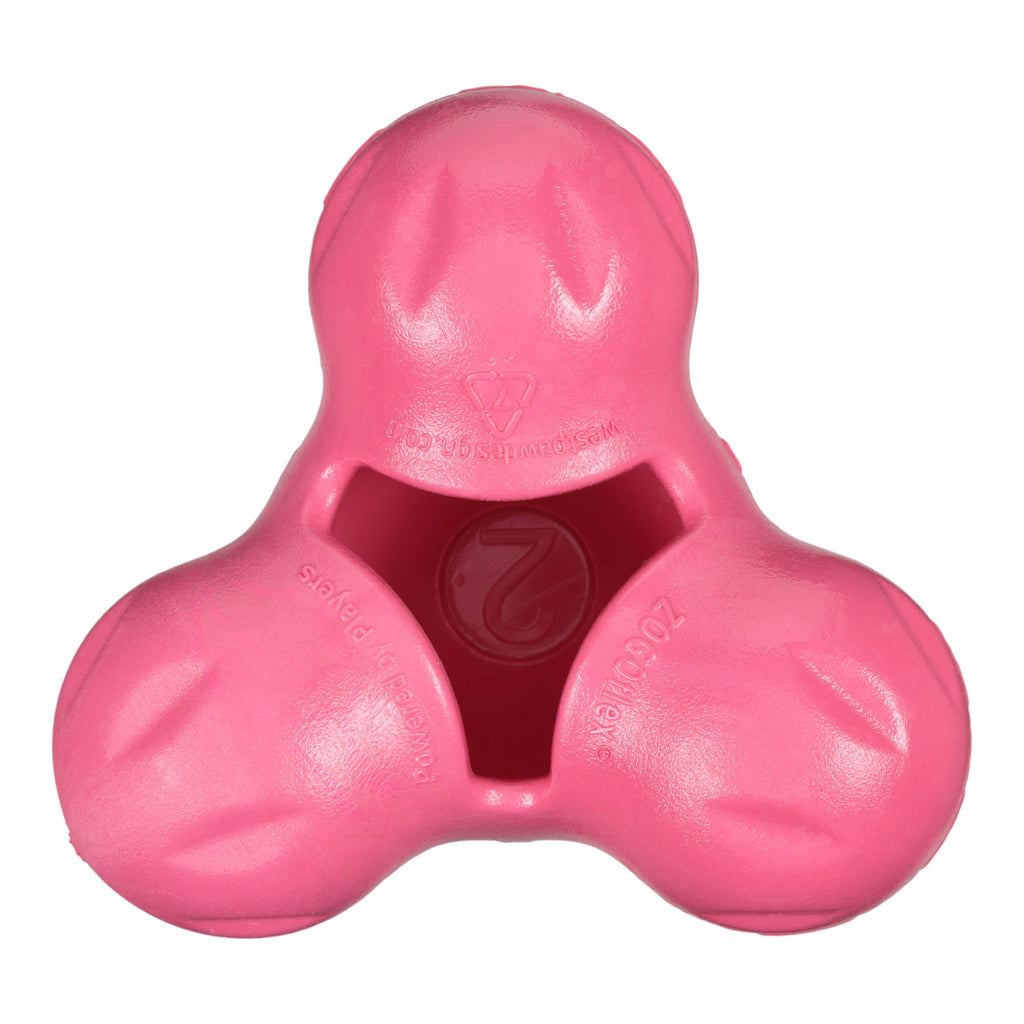 Tux Treat-Dispensing Dog Toy | Tough Chew with Hidden Treat Pocket – West Paw (Geranium)